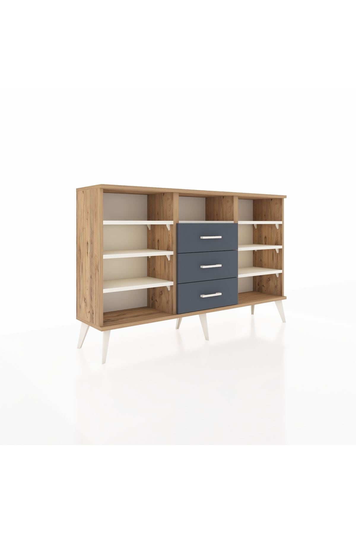 Arges Konsol 7 Raflı 3 Çekmeceli 132x30x83 - S144M014V23A
