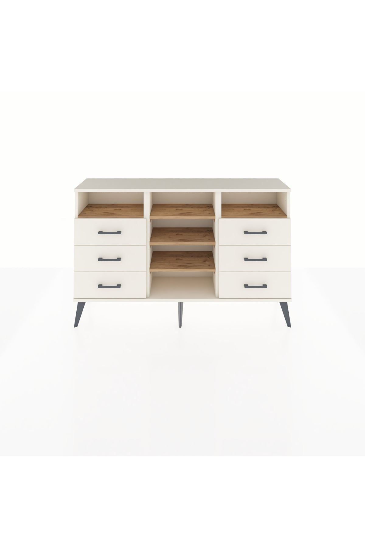 Arges Konsol 5 Raflı 6 Çekmeceli 132x30x83 - S144M015V01A