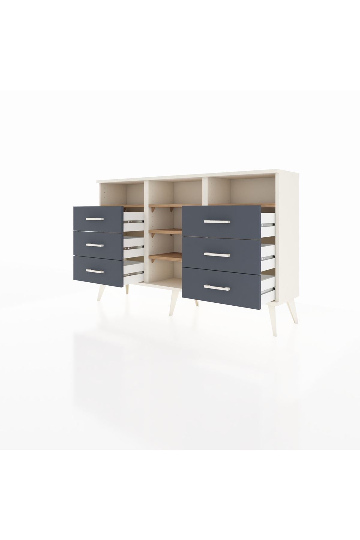 Arges Konsol 5 Raflı 6 Çekmeceli 132x30x83 - S144M015V02A