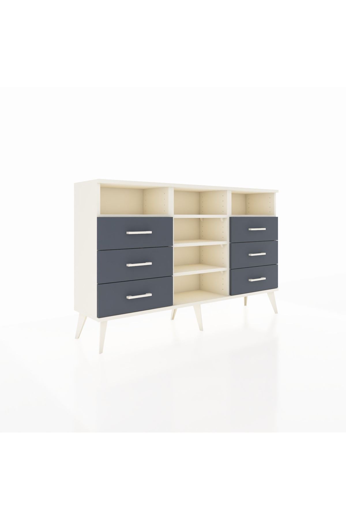 Arges Konsol 5 Raflı 6 Çekmeceli 132x30x83 - S144M015V05A