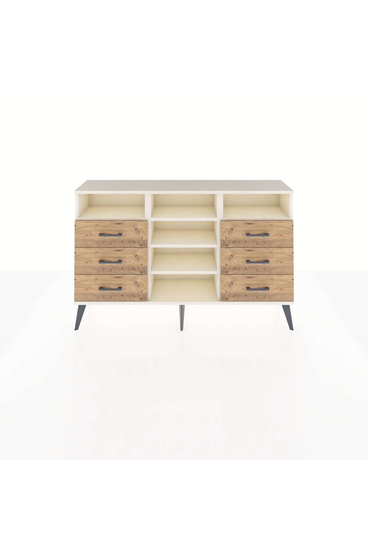 Arges Konsol 5 Raflı 6 Çekmeceli 132x30x83 - S144M015V06A