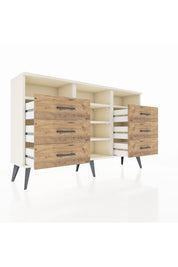 Arges Konsol 5 Raflı 6 Çekmeceli 132x30x83 - S144M015V06A