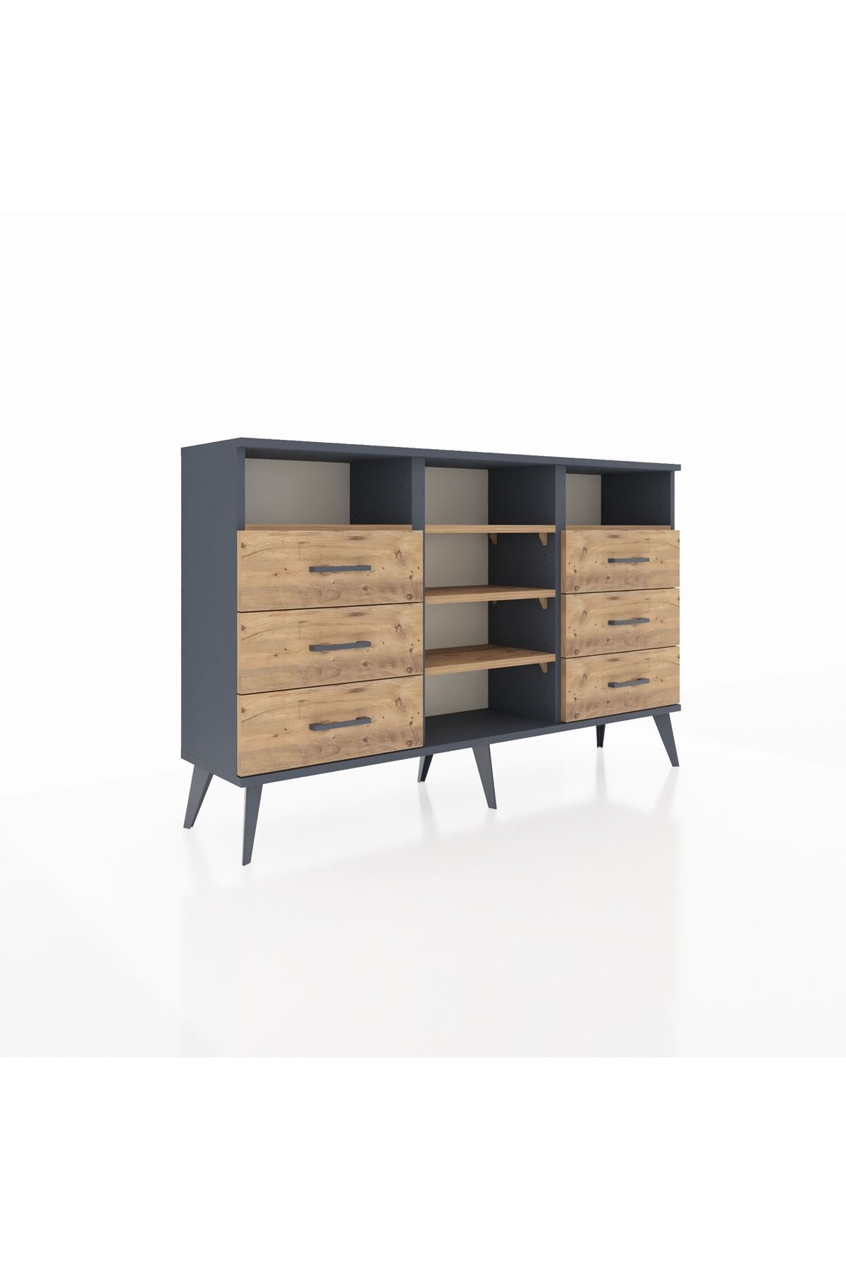 Arges Konsol 5 Raflı 6 Çekmeceli 132x30x83 - S144M015V12A
