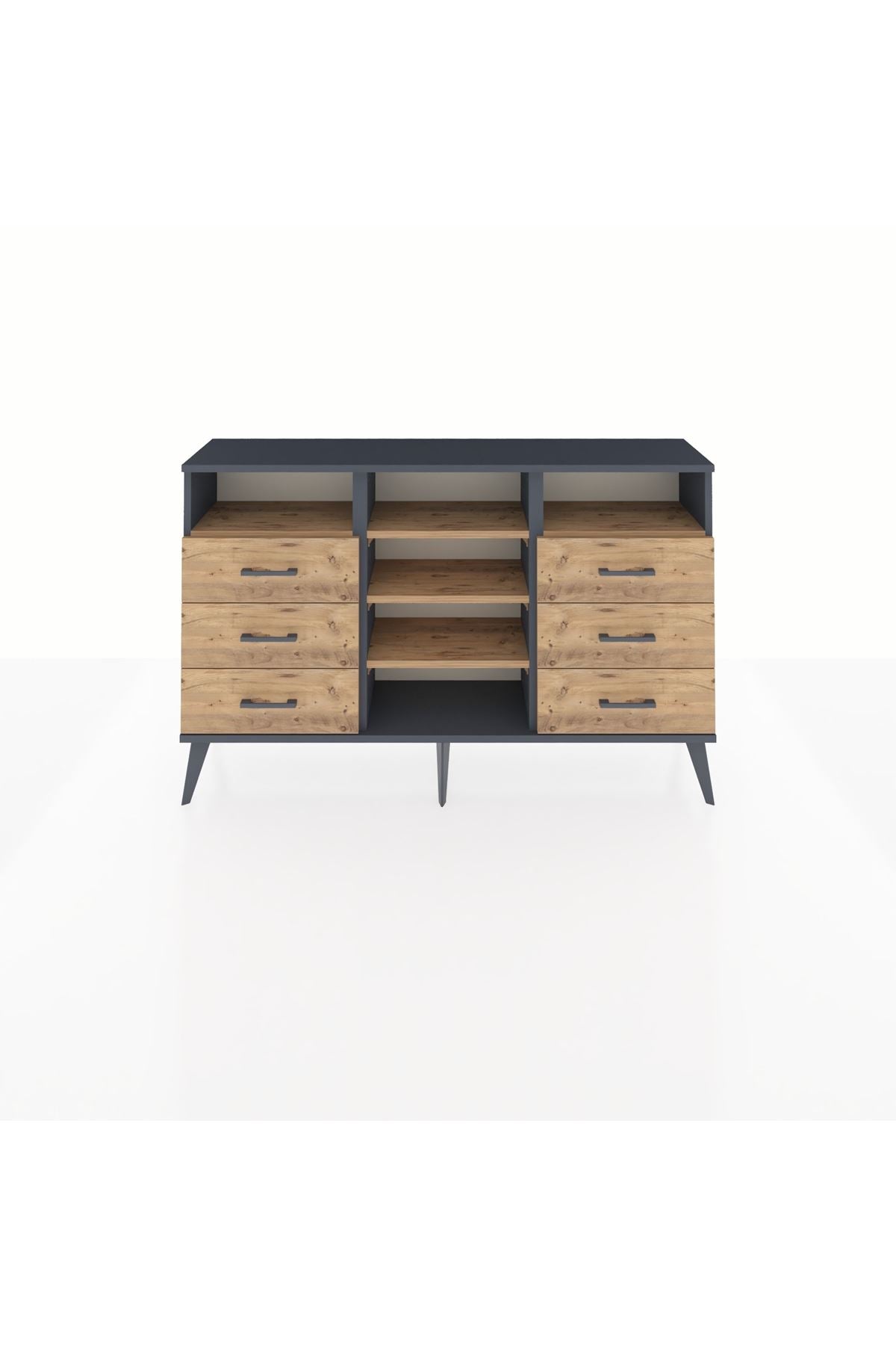 Arges Konsol 5 Raflı 6 Çekmeceli 132x30x83 - S144M015V12A