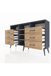 Arges Konsol 5 Raflı 6 Çekmeceli 132x30x83 - S144M015V12A
