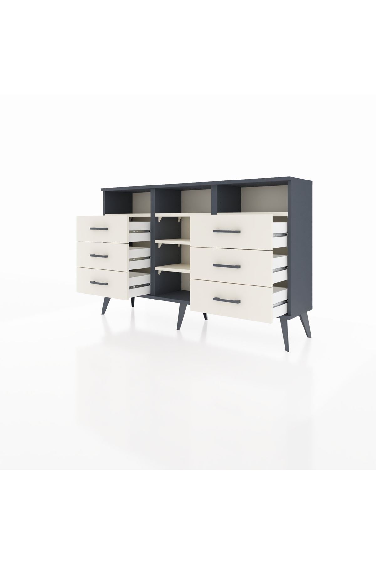 Arges Konsol 5 Raflı 6 Çekmeceli 132x30x83 - S144M015V13A