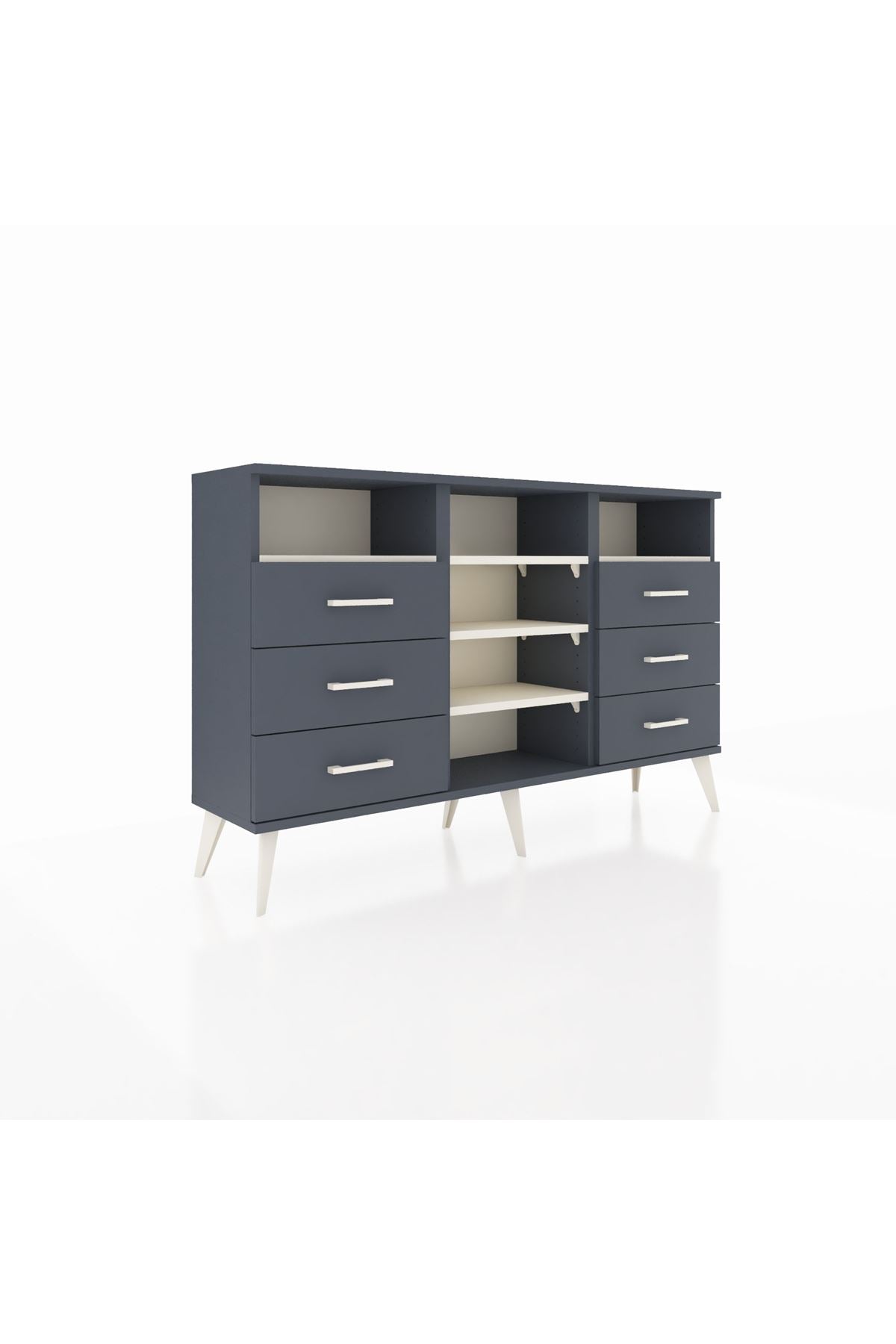 Arges Konsol 5 Raflı 6 Çekmeceli 132x30x83 - S144M015V14A