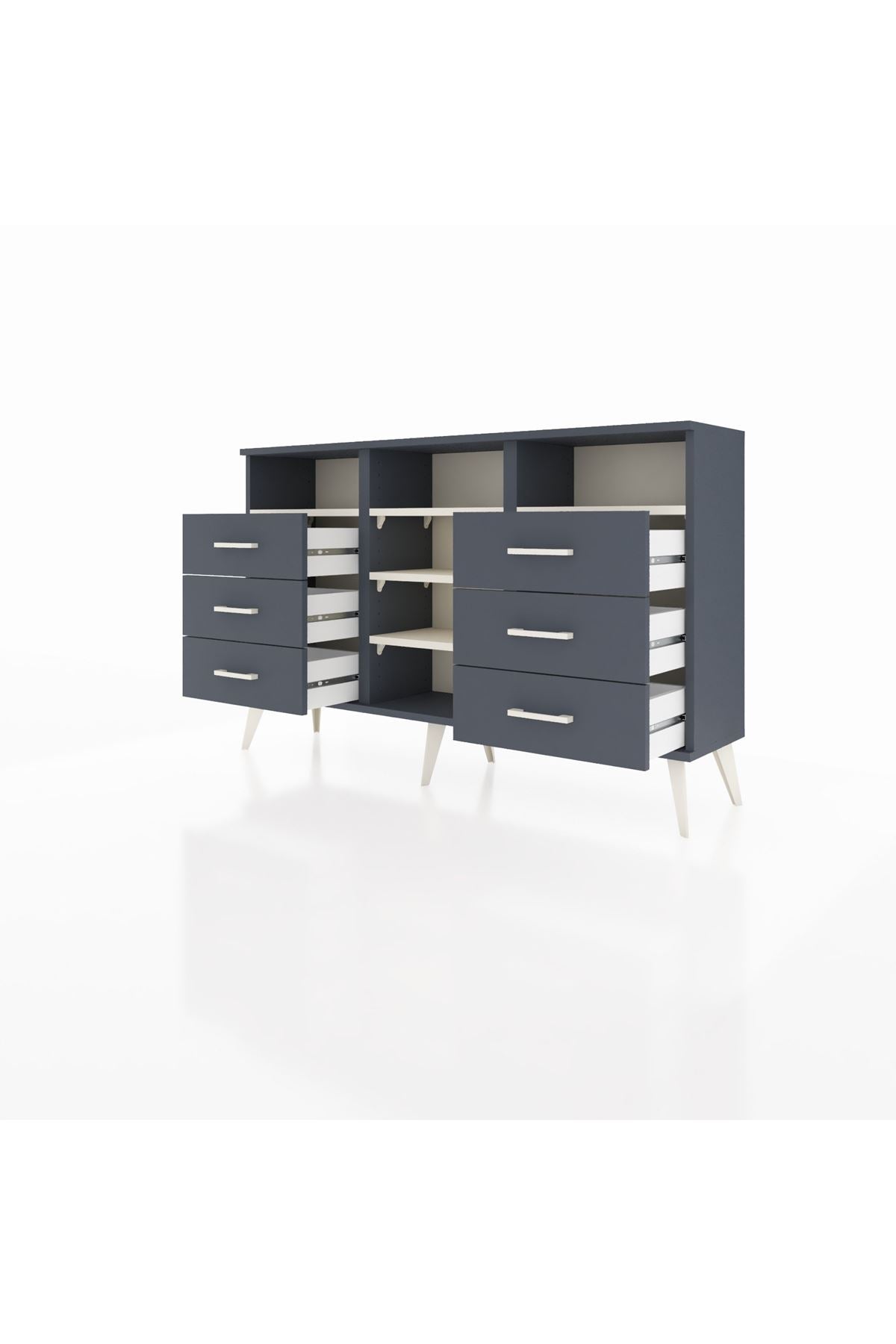 Arges Konsol 5 Raflı 6 Çekmeceli 132x30x83 - S144M015V14A