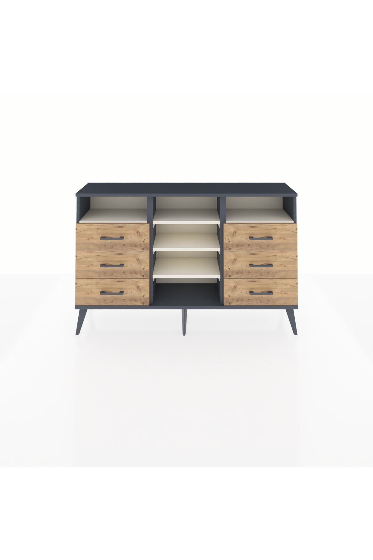 Arges Konsol 5 Raflı 6 Çekmeceli 132x30x83 - S144M015V15A