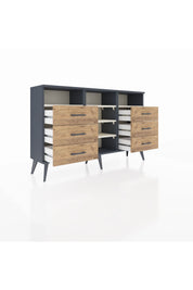 Arges Konsol 5 Raflı 6 Çekmeceli 132x30x83 - S144M015V15A
