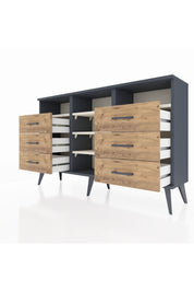 Arges Konsol 5 Raflı 6 Çekmeceli 132x30x83 - S144M015V15A