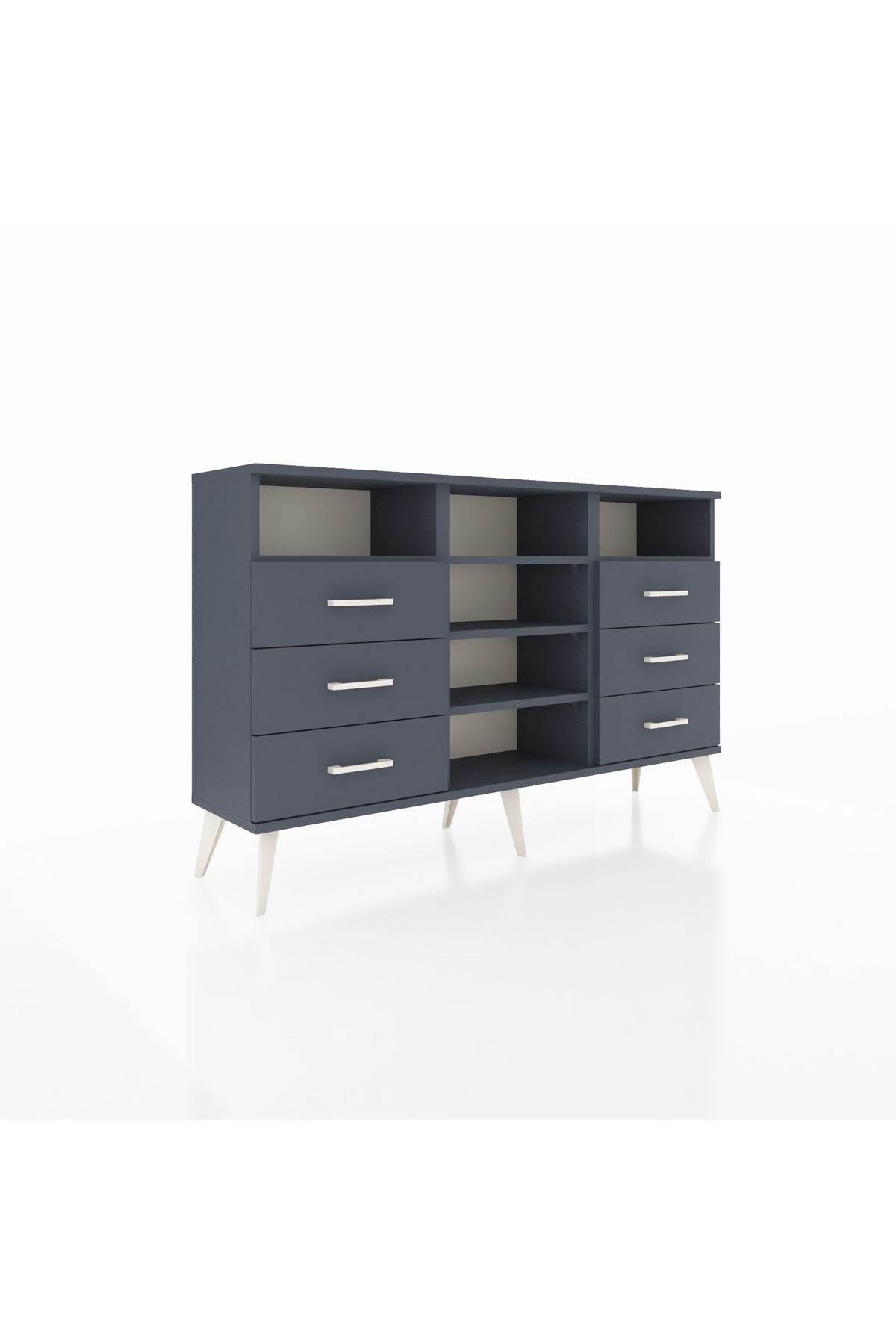 Arges Konsol 5 Raflı 6 Çekmeceli 132x30x83 - S144M015V17A