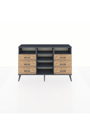 Arges Konsol 5 Raflı 6 Çekmeceli 132x30x83 - S144M015V18A