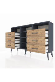 Arges Konsol 5 Raflı 6 Çekmeceli 132x30x83 - S144M015V18A