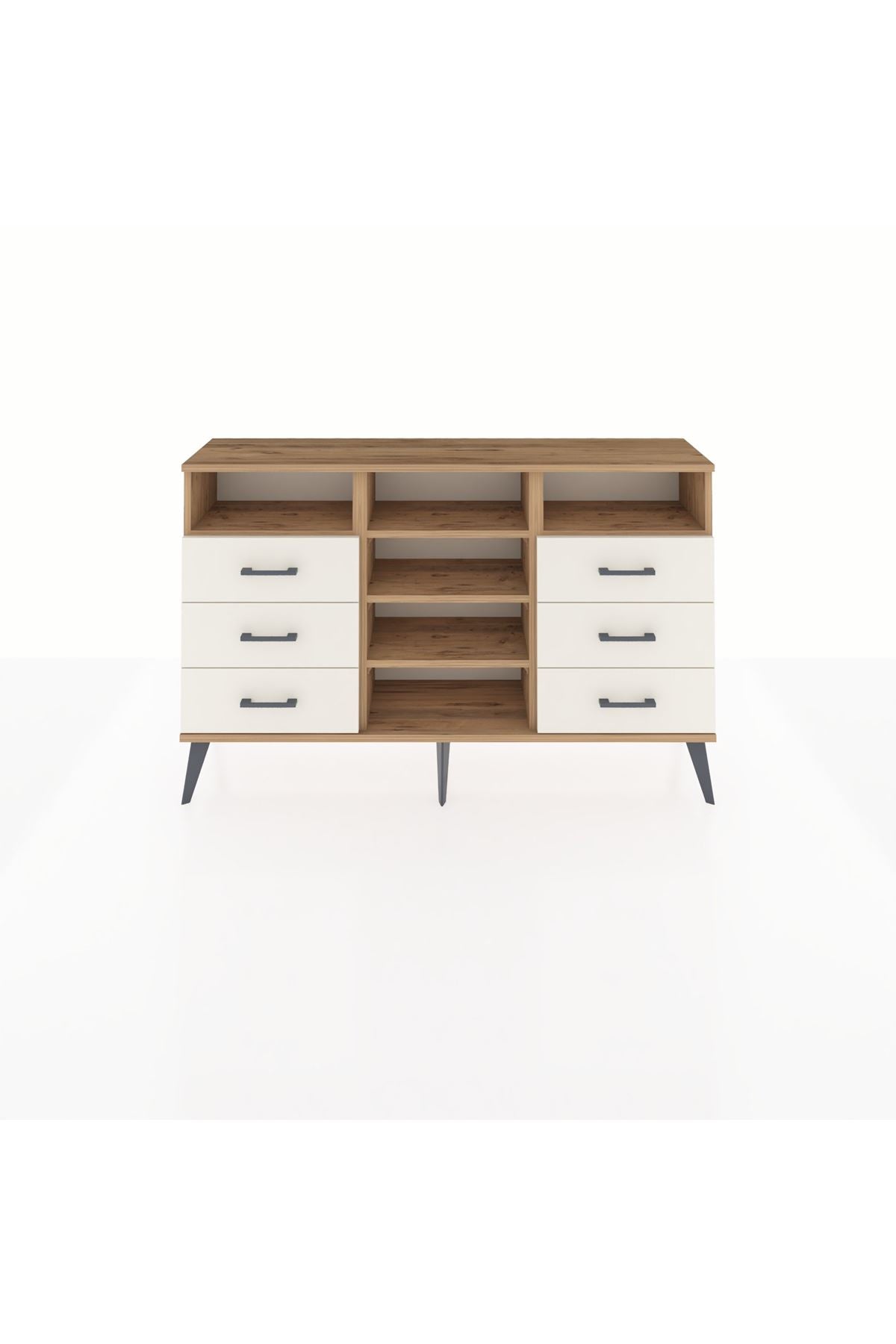 Arges Konsol 5 Raflı 6 Çekmeceli 132x30x83 - S144M015V19A