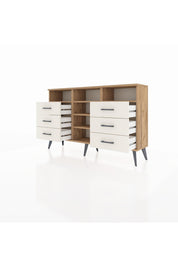 Arges Konsol 5 Raflı 6 Çekmeceli 132x30x83 - S144M015V19A