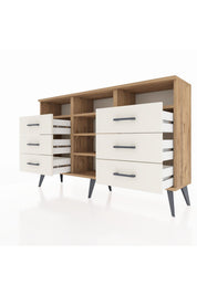 Arges Konsol 5 Raflı 6 Çekmeceli 132x30x83 - S144M015V19A