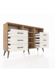 Arges Konsol 5 Raflı 6 Çekmeceli 132x30x83 - S144M015V19A