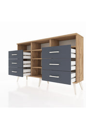Arges Konsol 5 Raflı 6 Çekmeceli 132x30x83 - S144M015V20A