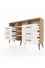 Arges Konsol 5 Raflı 6 Çekmeceli 132x30x83 - S144M015V22A