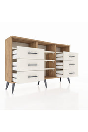 Arges Konsol 5 Raflı 6 Çekmeceli 132x30x83 - S144M015V22A