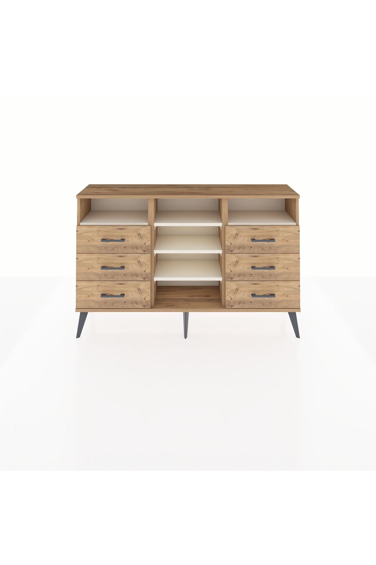 Arges Konsol 5 Raflı 6 Çekmeceli 132x30x83 - S144M015V24A