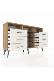 Arges Konsol 5 Raflı 6 Çekmeceli 132x30x83 - S144M015V25A