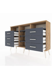 Arges Konsol 5 Raflı 6 Çekmeceli 132x30x83 - S144M015V26A
