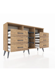 Arges Konsol 5 Raflı 6 Çekmeceli 132x30x83 - S144M015V27A