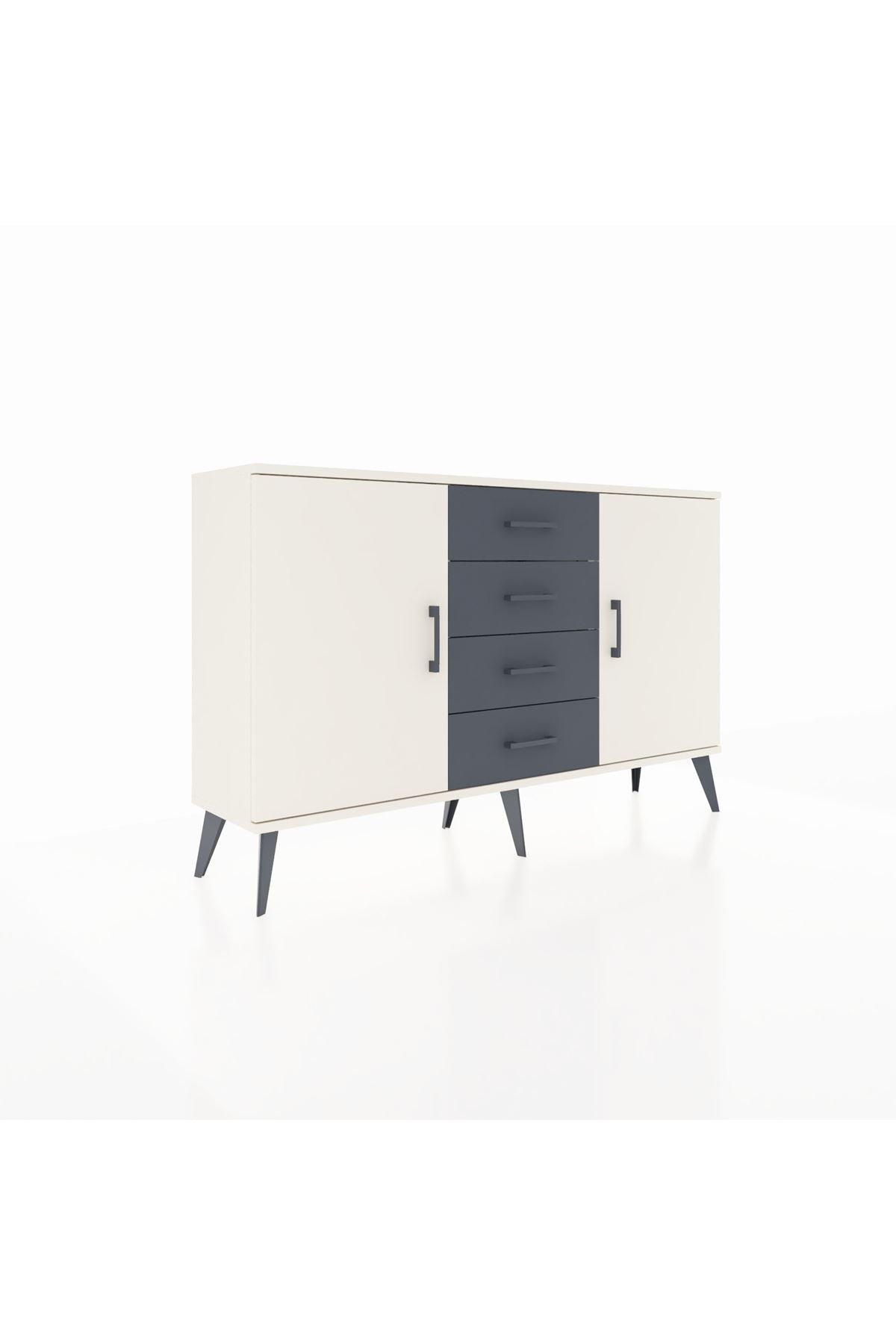 Arges Konsol 4 Raflı 4 Çekmeceli 2 Kapaklı 132x30x83 - S144M017V05A