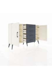 Arges Konsol 4 Raflı 4 Çekmeceli 2 Kapaklı 132x30x83 - S144M017V05A