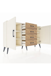Arges Konsol 4 Raflı 4 Çekmeceli 2 Kapaklı 132x30x83 - S144M017V06A