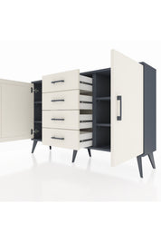 Arges Konsol 4 Raflı 4 Çekmeceli 2 Kapaklı 132x30x83 - S144M017V13A