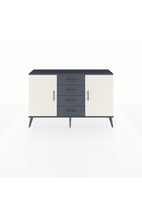 Arges Konsol 4 Raflı 4 Çekmeceli 2 Kapaklı 132x30x83