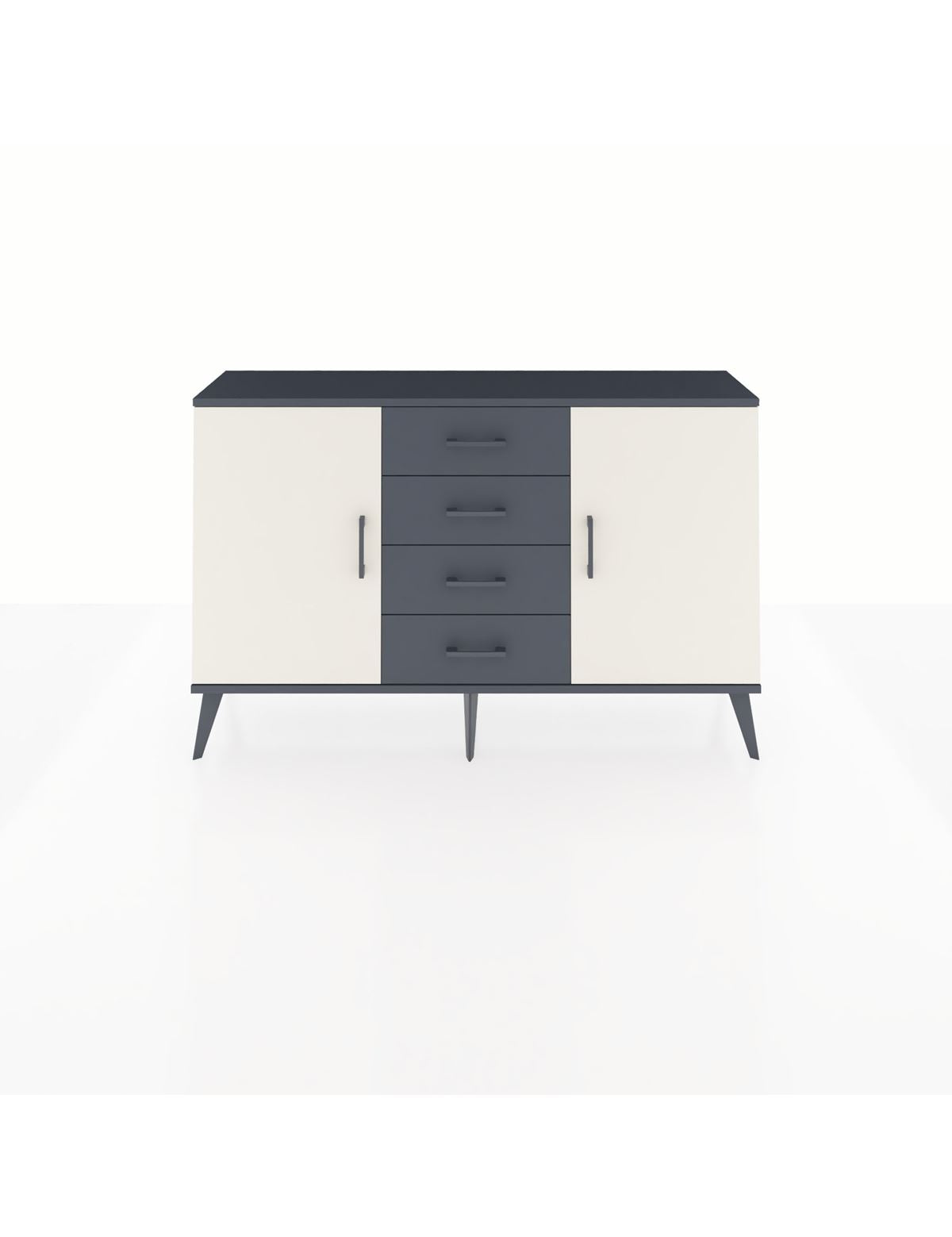 Arges Konsol 4 Raflı 4 Çekmeceli 2 Kapaklı 132x30x83 - S144M017V14A