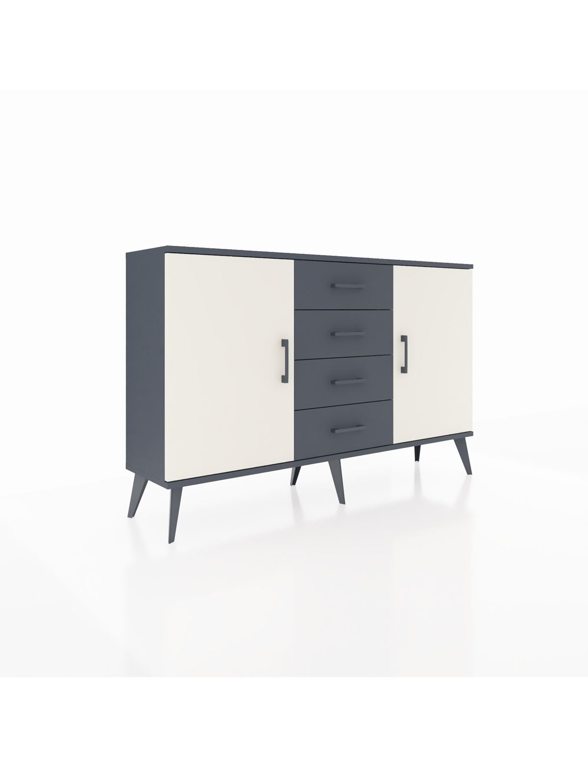 Arges Konsol 4 Raflı 4 Çekmeceli 2 Kapaklı 132x30x83 - S144M017V14A