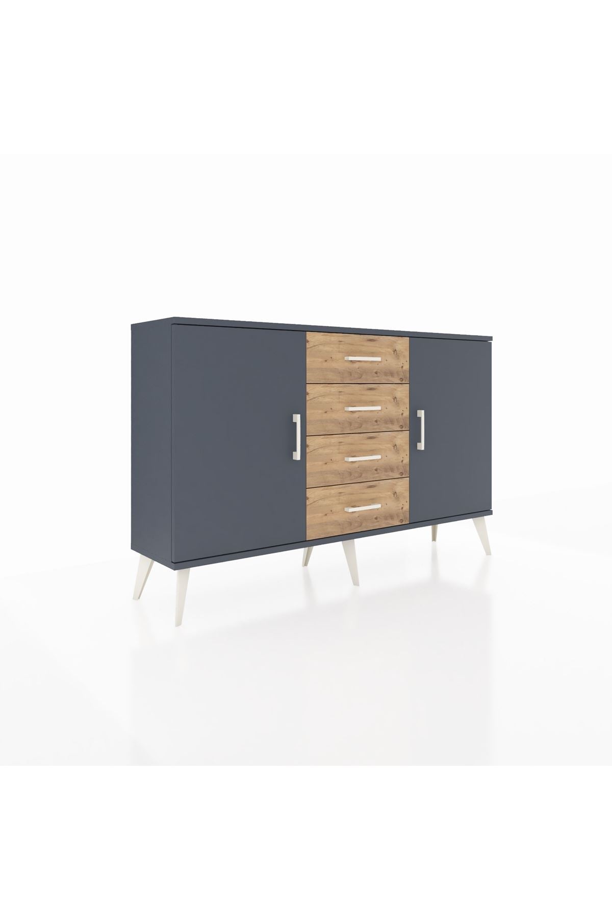 Arges Konsol 4 Raflı 4 Çekmeceli 2 Kapaklı 132x30x83 - S144M017V18A