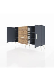 Arges Konsol 4 Raflı 4 Çekmeceli 2 Kapaklı 132x30x83 - S144M017V18A
