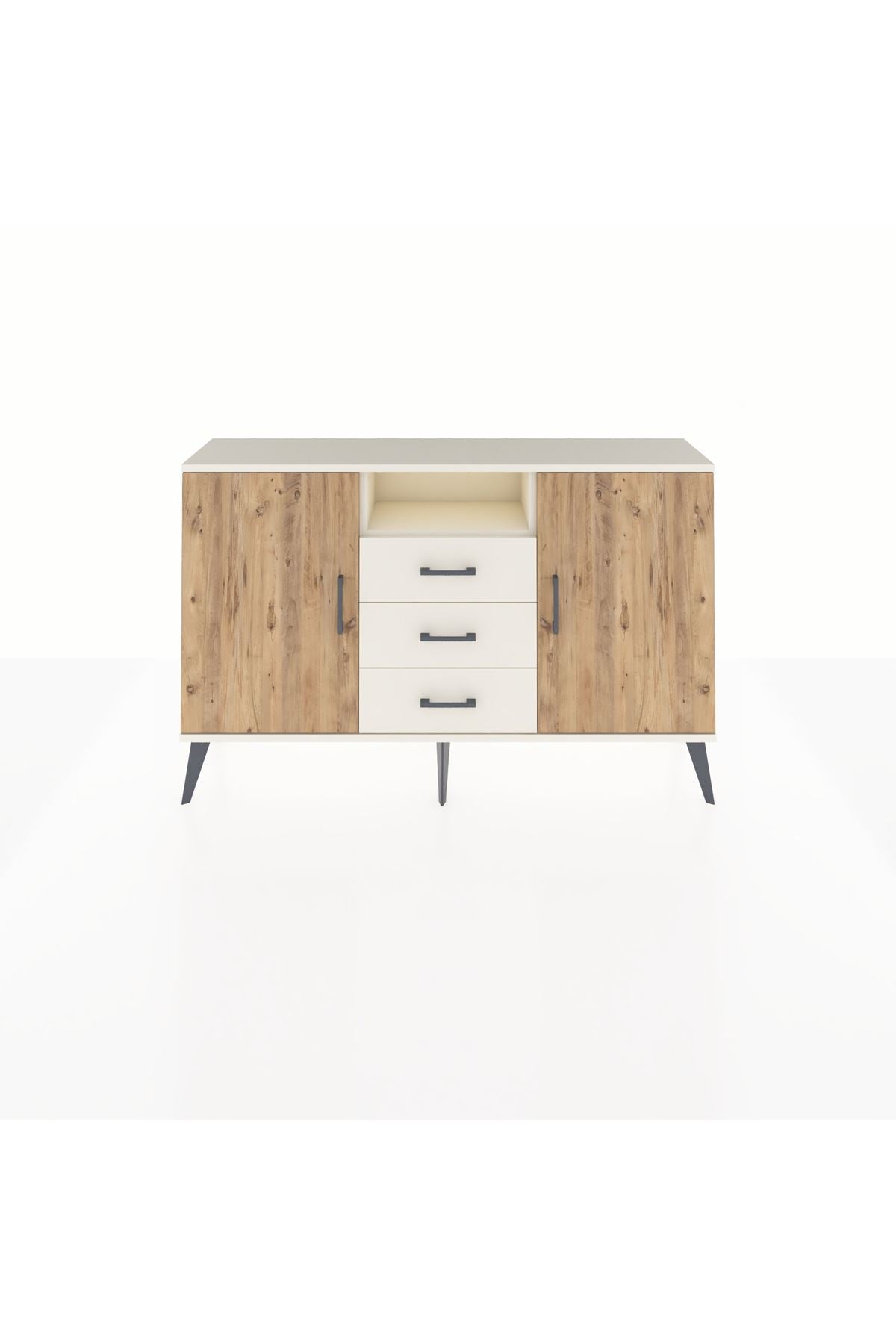 Arges Konsol 5 Raflı 3 Çekmeceli 2 Kapaklı 132x30x83 - S144M018V01A