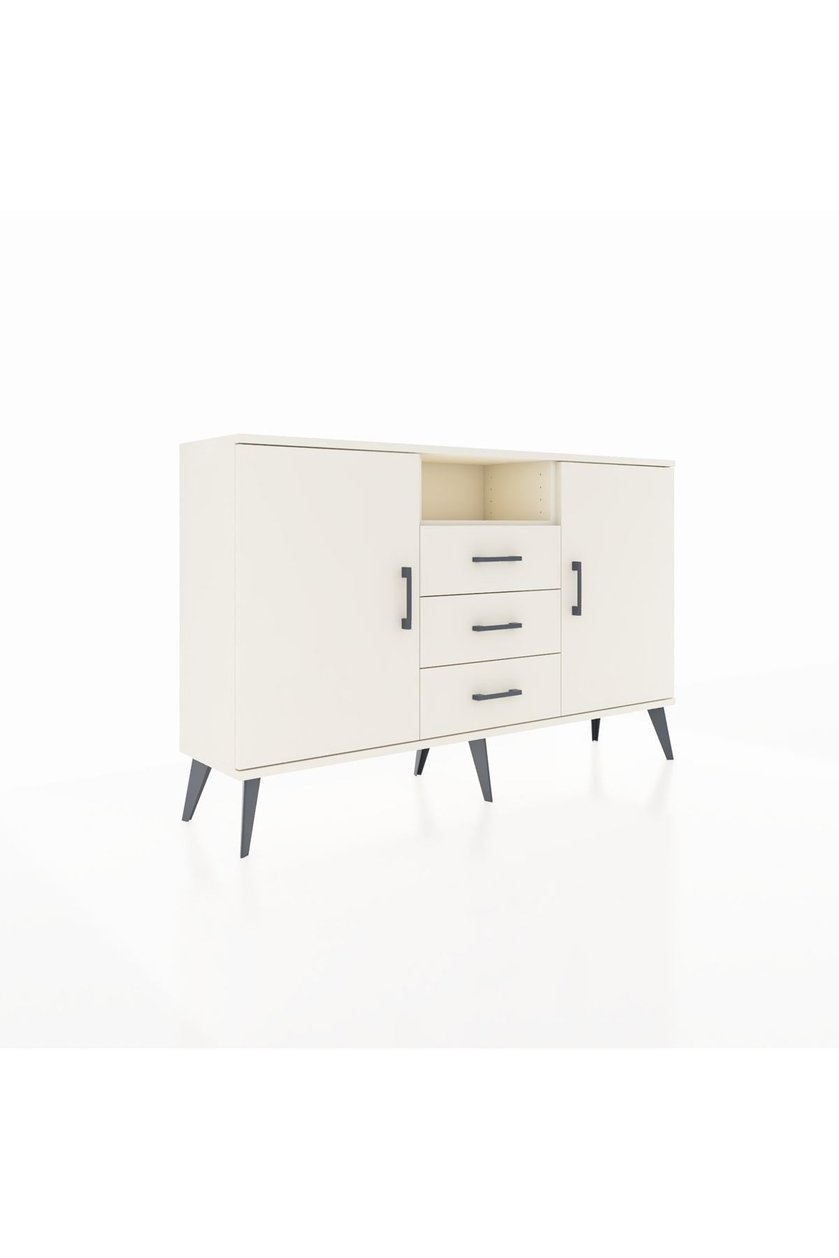 Arges Konsol 5 Raflı 3 Çekmeceli 2 Kapaklı 132x30x83 - S144M018V04A