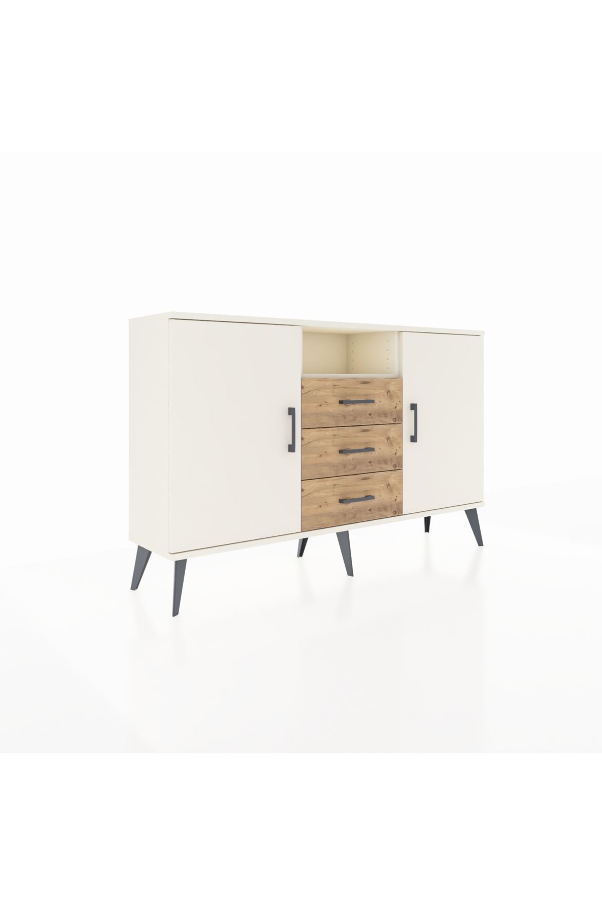 Arges Konsol 5 Raflı 3 Çekmeceli 2 Kapaklı 132x30x83 - S144M018V06A