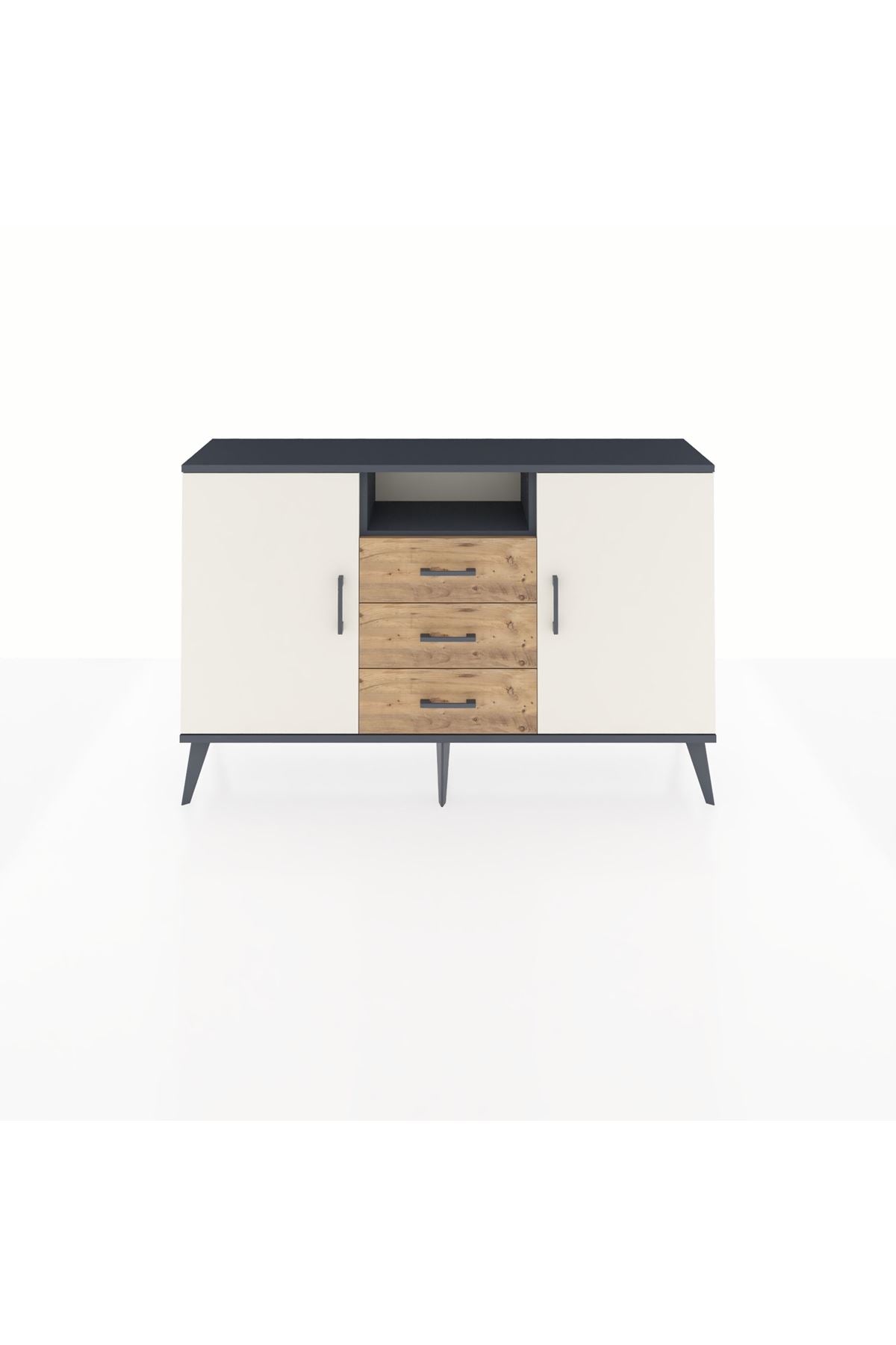Arges Konsol 5 Raflı 3 Çekmeceli 2 Kapaklı 132x30x83 - S144M018V15A