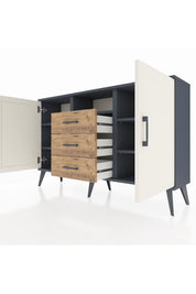 Arges Konsol 5 Raflı 3 Çekmeceli 2 Kapaklı 132x30x83 - S144M018V15A