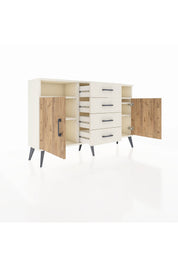 Arges Konsol 4 Raflı 4 Çekmeceli 2 Kapaklı 132x30x83 - S144M019V01A