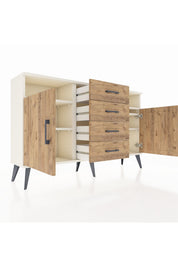 Arges Konsol 4 Raflı 4 Çekmeceli 2 Kapaklı 132x30x83 - S144M019V03A