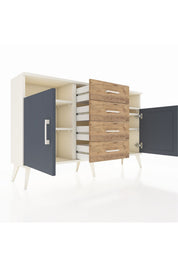 Arges Konsol 4 Raflı 4 Çekmeceli 2 Kapaklı 132x30x83 - S144M019V09A