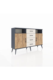 Arges Konsol 4 Raflı 4 Çekmeceli 2 Kapaklı 132x30x83 - S144M019V10A