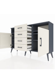 Arges Konsol 4 Raflı 4 Çekmeceli 2 Kapaklı 132x30x83 - S144M019V13A