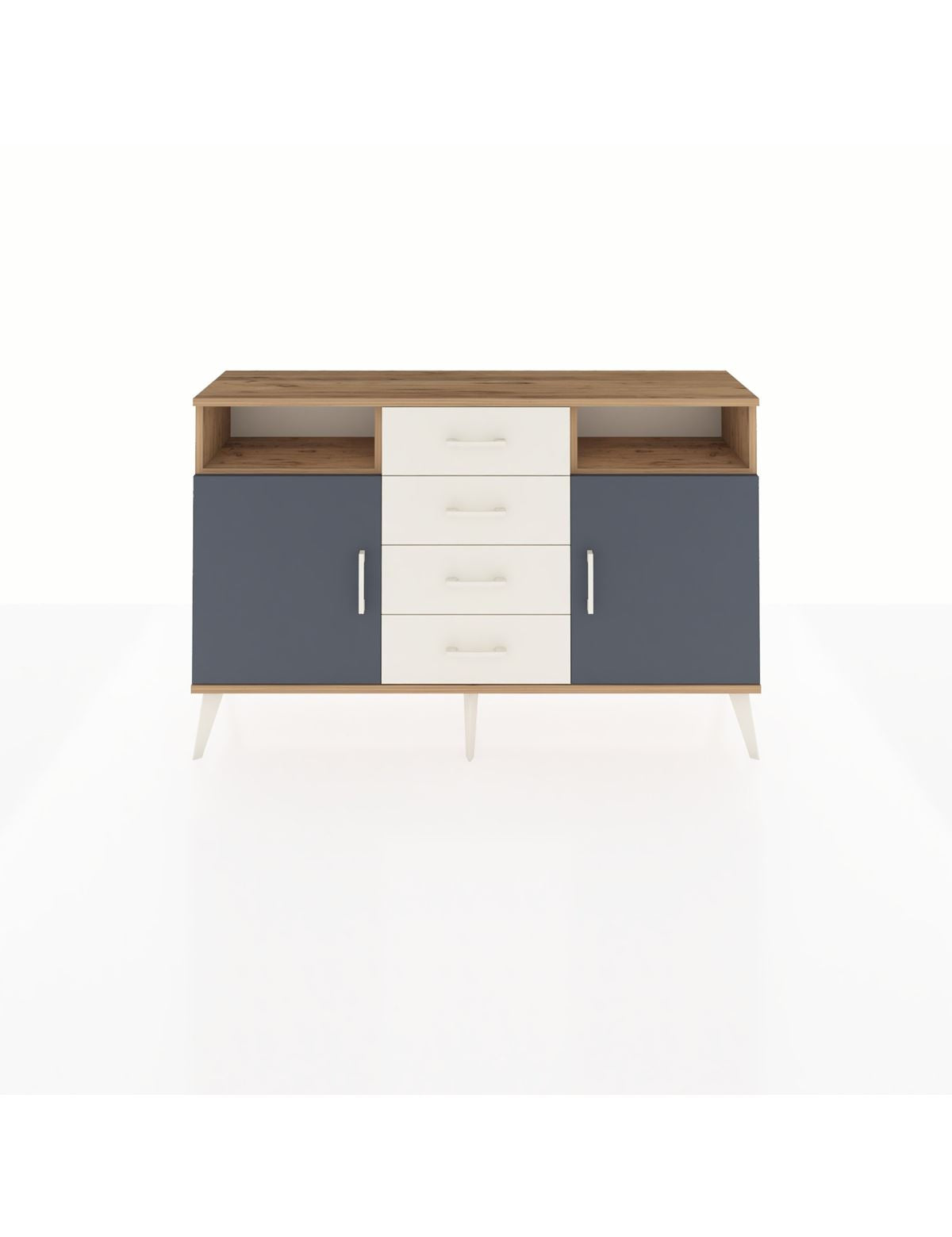 Arges Konsol 4 Raflı 4 Çekmeceli 2 Kapaklı 132x30x83 - S144M019V25A