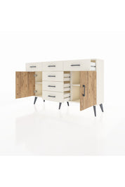 Arges Konsol 2 Raflı 6 Çekmeceli 2 Kapaklı 132x30x83 - S144M020V01A